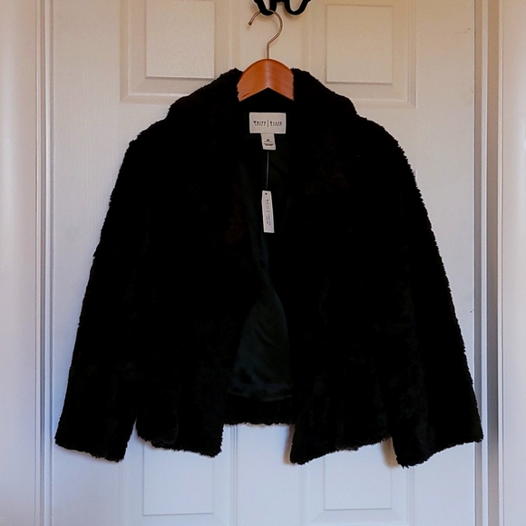 White House Black Market Jackets & Blazers - Black faux fur jacket